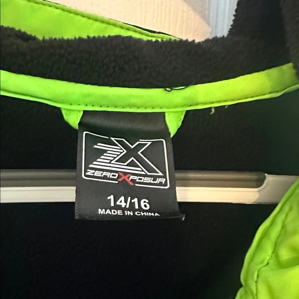 ZeroXposur Black & Heather Gray Jacket with Neon Green Trim